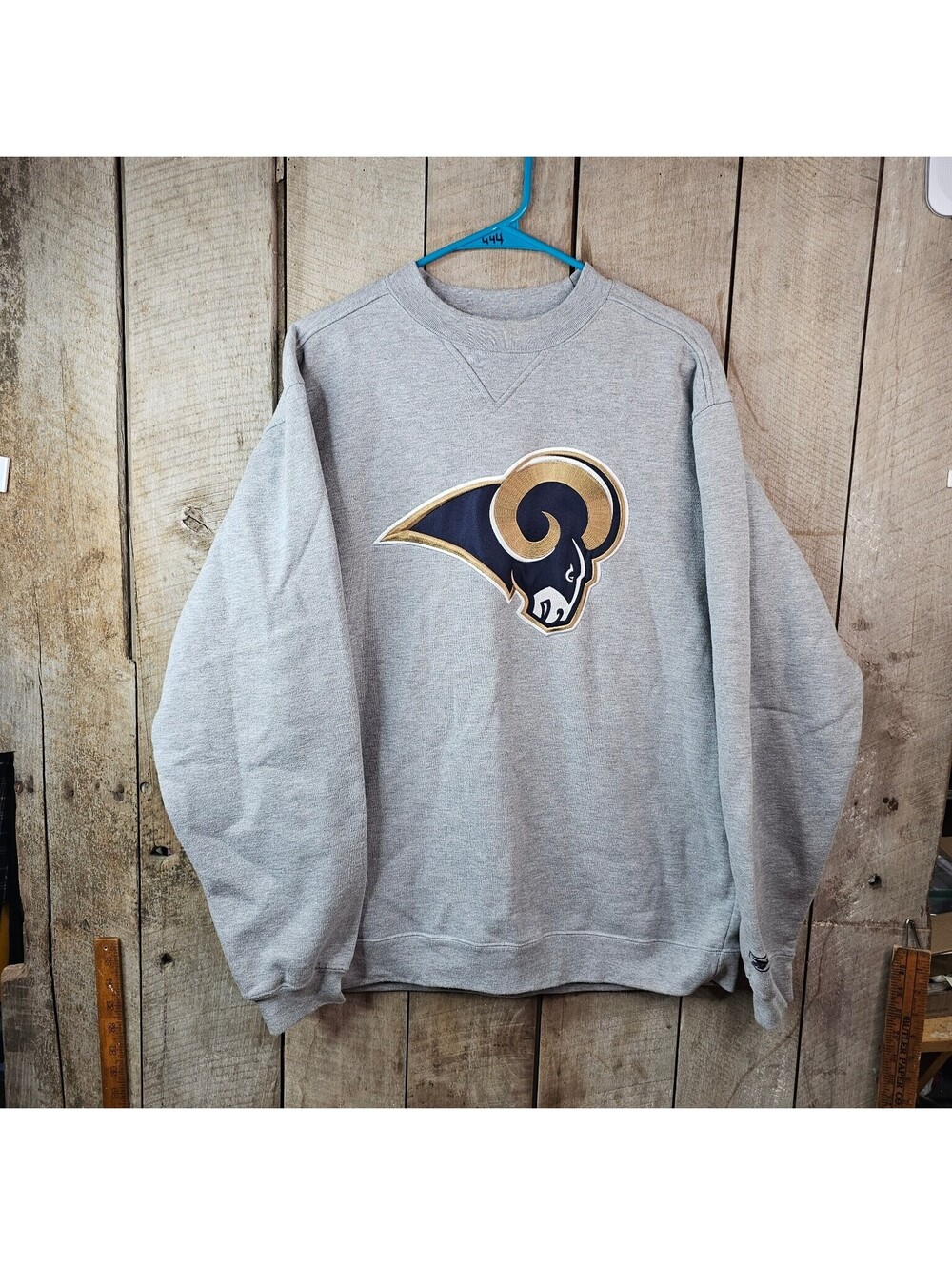 Reebok NFL Los Angeles Rams Sweatshirt Men's Medium Gray Embroidered Logo